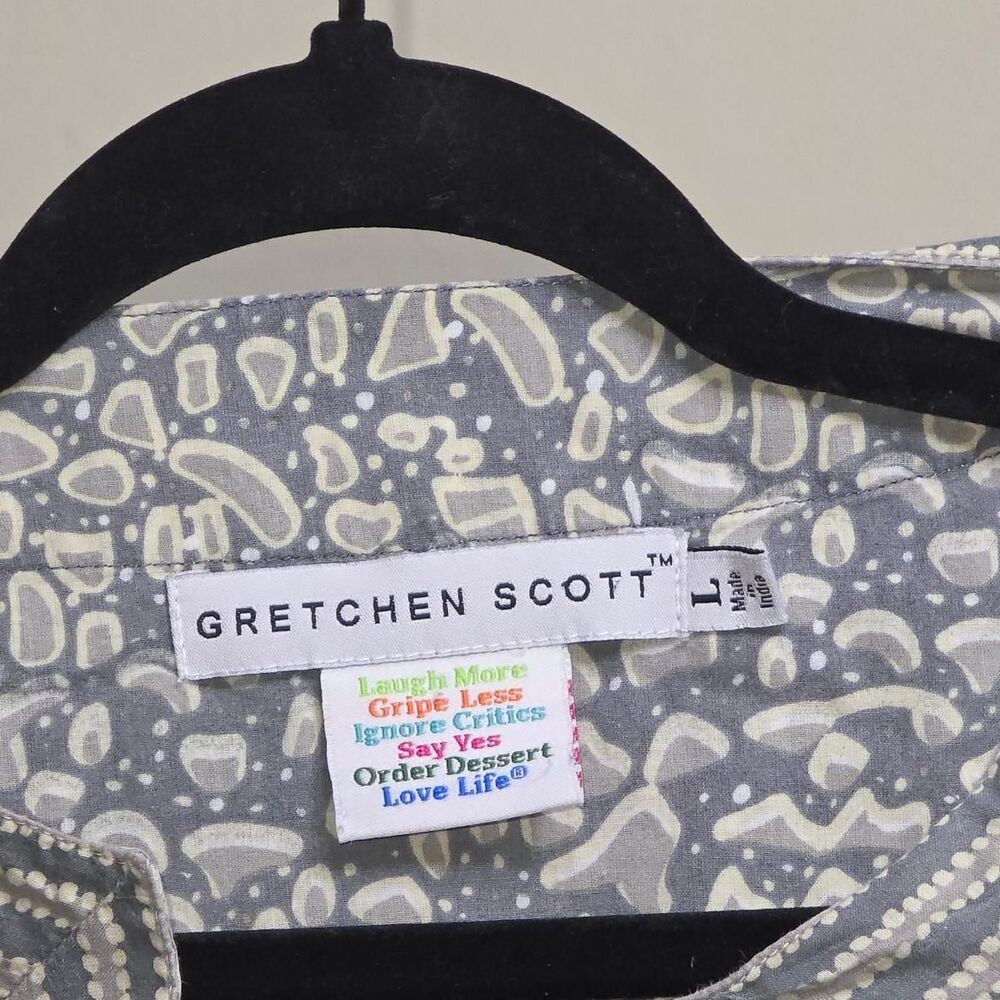 Scott Women's Blue and Grey Blouse - Picture 3 of 3